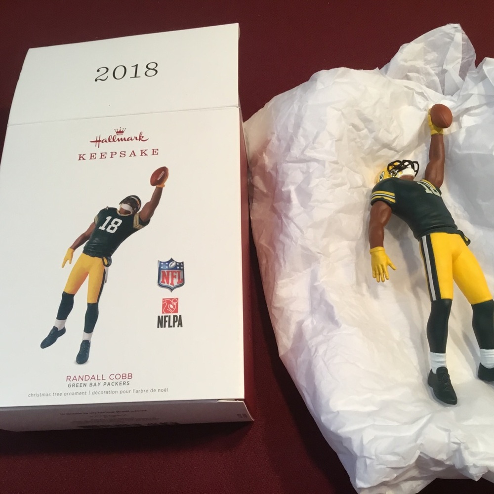 Hallmark Keepsake NFL Ornament, 2018, Randall Cobb, Green Bay Packers